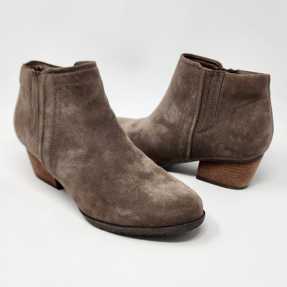 Blondo Booties Women's 8.5M Villa Taupe Waterproof Ankle Side Zip Lined Comfort - Picture 1 of 12